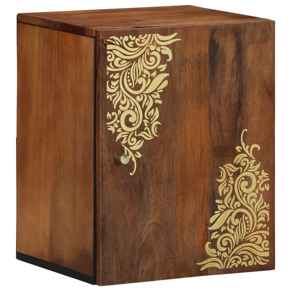 vidaXL Armoire Murale de Salle de Bain 38x33x48 cm en Bois Massif de Manguier