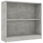 vidaXL Bibliothèque Gris béton 80 x 24 x 75 cm Aggloméré