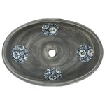 vidaXL Vasque à poser gris ovale 59x40x15 cm céramique