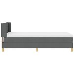 vidaXL Lit avec sommier et matelas gris foncé 100x200 cm en tissu