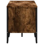 vidaXL Meuble TV chêne fumé 122x34x41 cm bois d'ingénierie
