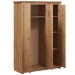 vidaXL Garde-robe à 3 portes 118x50x171 5 cm Pin Assortiment Panama