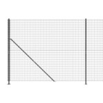 vidaXL Clôture en treillis métallique avec bride anthracite 2 2x10 m