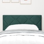 vidaXL Tête de lit LED Vert Foncé Ensemble de 2 Vert Foncé Tissu