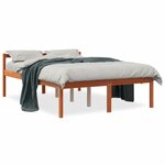 vidaXL Lit pour personne âgée cire marron 120x200cm bois de pin massif