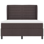 Lit avec sommier à ressorts et matelas vidaXL Marron foncé 140x200 cm Tissu