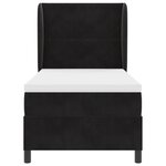 Lit Box Spring vidaXL avec Matelas Noir 90x190 cm Velours