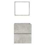 vidaXL Armoire de bain avec miroir gris béton bois d'ingénierie