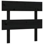 vidaXL Cadre de lit sans matelas noir bois de pin massif