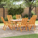 vidaXL Ensemble de salle à manger de jardin 7 pièces en bois d'acacia