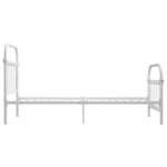 vidaXL Cadre de lit sans matelas blanc métal 90x200 cm