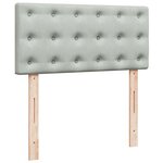 vidaXL Sommier à lattes de lit et matelas Gris clair 90x190 cm Velours