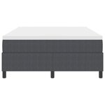vidaXL Lit Box Spring avec Matelas Gris Foncé 160x200 cm Tissu Corduroy