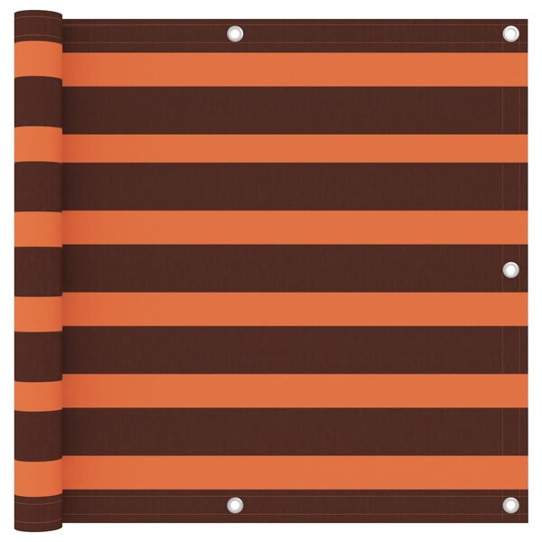 vidaXL Écran de balcon Orange et marron 90x500 cm Tissu Oxford