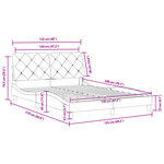 vidaXL Cadre de lit sans matelas noir 120x200 cm velours