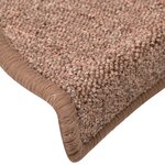 vidaXL Tapis de marches d'escalier 15 Pièces Marron 56x17x3 cm