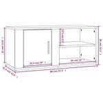 vidaXL Meuble TV Chêne marron 80x31 5x36 cm Bois d'ingénierie