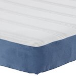Matelas à ressorts ensachés vidaXL Bleu Moyen 90x200x20 cm Tissu