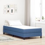 Matelas à ressorts ensachés vidaXL Bleu Moyen 90x200x20 cm Tissu