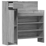 vidaXL Armoire à chaussures sonoma gris bois d'ingénierie