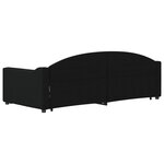 vidaXL Lit de jour avec gigogne sans matelas noir 90x200 cm