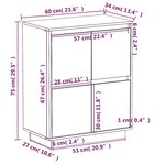 vidaXL Buffet 60x34x75 cm Bois massif de pin