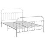 vidaXL Cadre de lit sans matelas blanc métal 140x200 cm