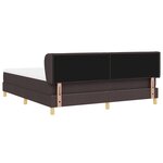 lit à ressort vidaXL avec matelas en marron foncé  180x200 cm  tissu