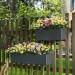 LECHUZA Jardinière Balconera Color 80 ALL-IN-ONE ardoise 15683