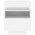 vidaXL Armoire de chevet avec lumières LED blanc 40x39x48 5 cm