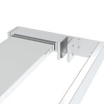vidaXL Paroi de douche et étagère Chrome 90x195 cm Verre ESG&Aluminium