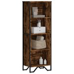 vidaXL Bibliothèque chêne fumé 50x31x137 5 cm bois d'ingénierie