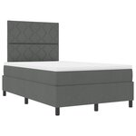 vidaXL Lit à ressorts avec matelas gris foncé 120x200 cm en tissu