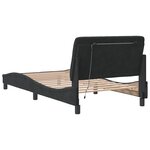 vidaXL Cadre de lit avec LED sans matelas noir 100x200 cm velours