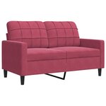 vidaXL Ensemble de canapés 4 Pièces avec coussins Rouge bordeaux Velours