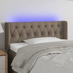 vidaXL Tête de lit à LED Taupe 93x16x78/88 cm Tissu