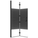 vidaXL Cabine de douche pliable ESG 80x140 cm Noir