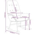 vidaXL Chaise à bascule Gris foncé Tissu