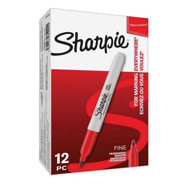 Marqueur permanent à pointe ogive fine 0,9 mm - Rouge
