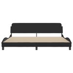 vidaXL Cadre de lit sans matelas noir 200x200 cm tissu