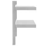 vidaXL Étagère murale 2 niveaux 50x23 5x60 cm argenté acier inoxydable