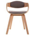 vidaXL Chaises à manger lot de 6 bois courbé et tissu taupe