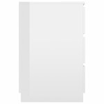 vidaXL Bureau Blanc brillant 140x50x77 cm Bois d'ingénierie