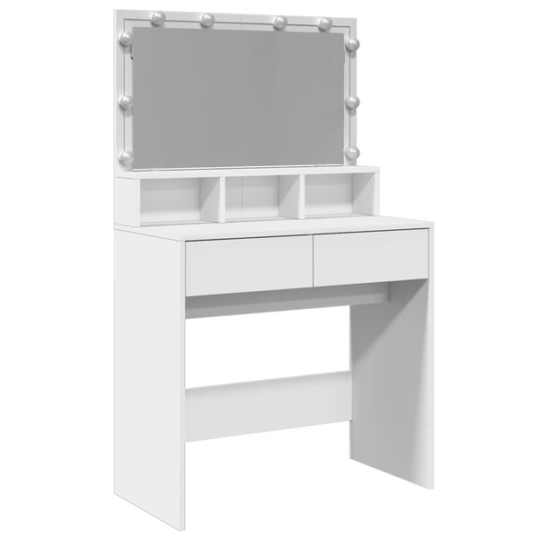 vidaXL Coiffeuse avec LED blanc 80x41x134 5 cm