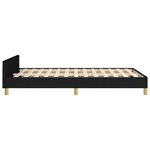 vidaXL Cadre de lit avec tête de lit noir 120x190 cm tissu