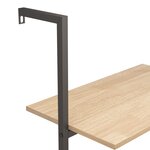 vidaXL Étagère inclinée 3 niveaux Marron clair et noir 64x35x120 5 cm