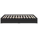 vidaXL Cadre de lit avec tiroirs sans matelas noir 150x200 cm