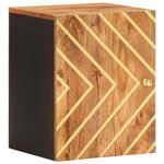 vidaXL Ensemble d'armoires de bain 5 Pièces marron noir bois de manguier