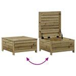 vidaXL Salon de jardin 7 Pièces bois de pin imprégné