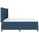 lit box spring vidaXL avec matelas et LED bleue 200x200 cm en tissu